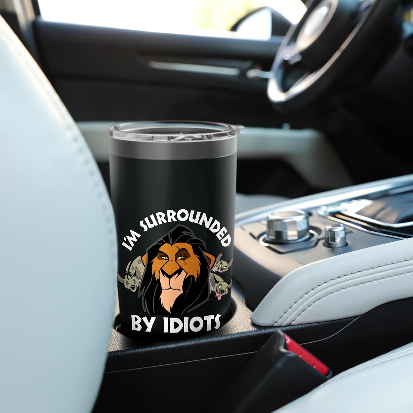 Disney Vaso aislado de acero inoxidable The Lion King Scar Surrounded By Idiots