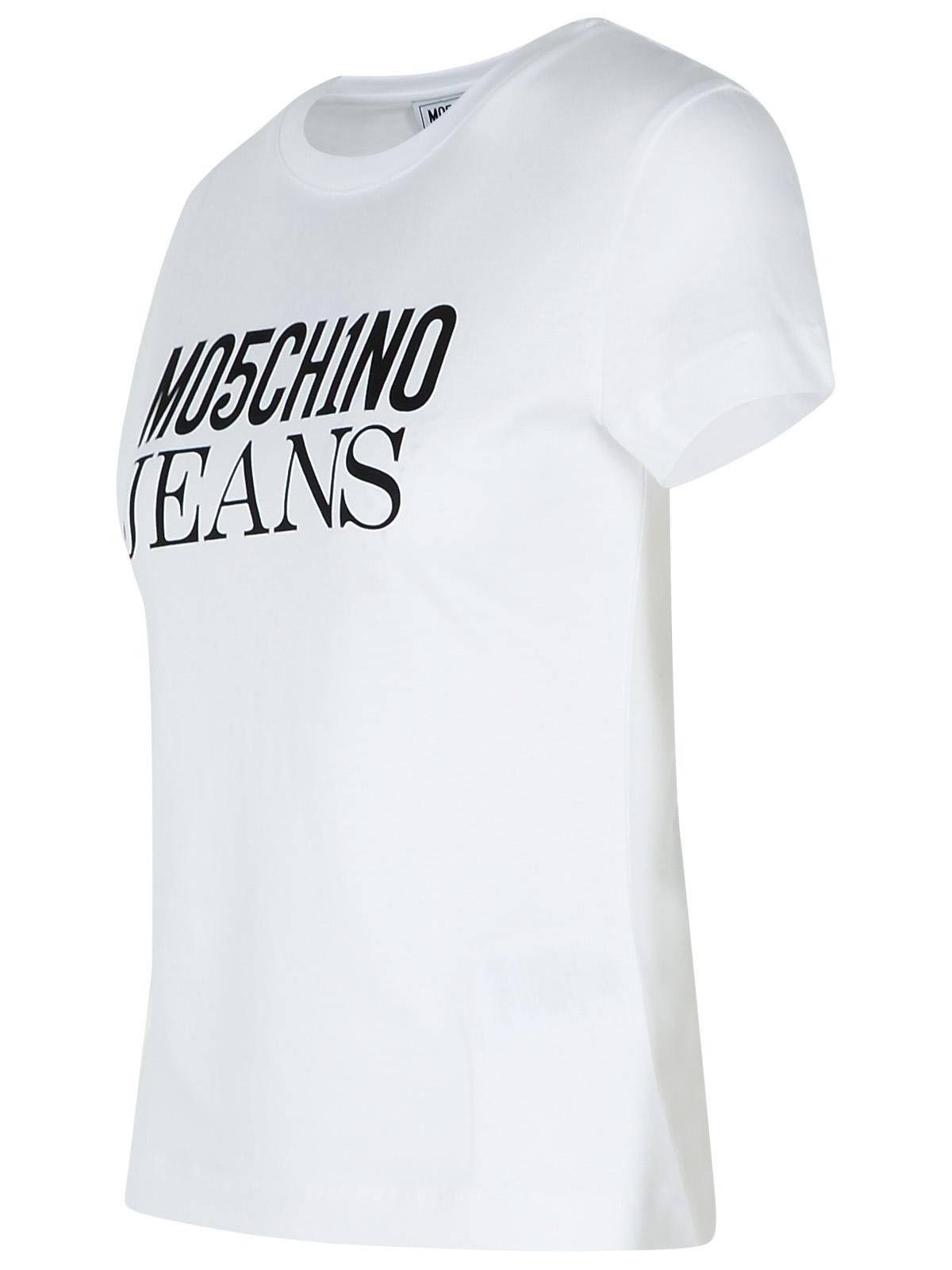 Moschino モスキーノジーンズホワイトコットンTシャツ - Image 6