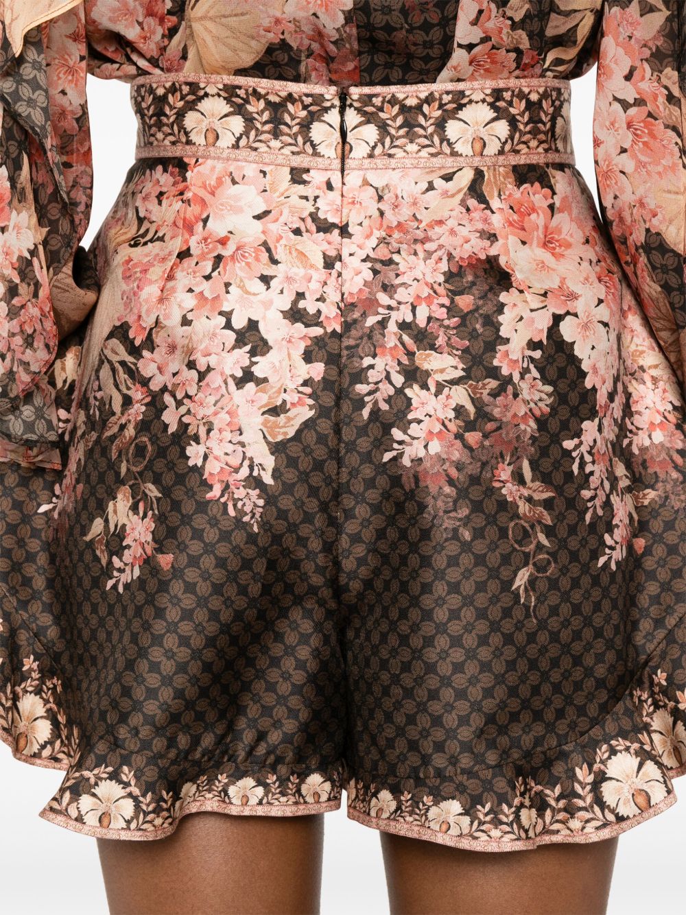 Zimmermann Zimmermannプリントリネンブレンドショーツ - Image 6