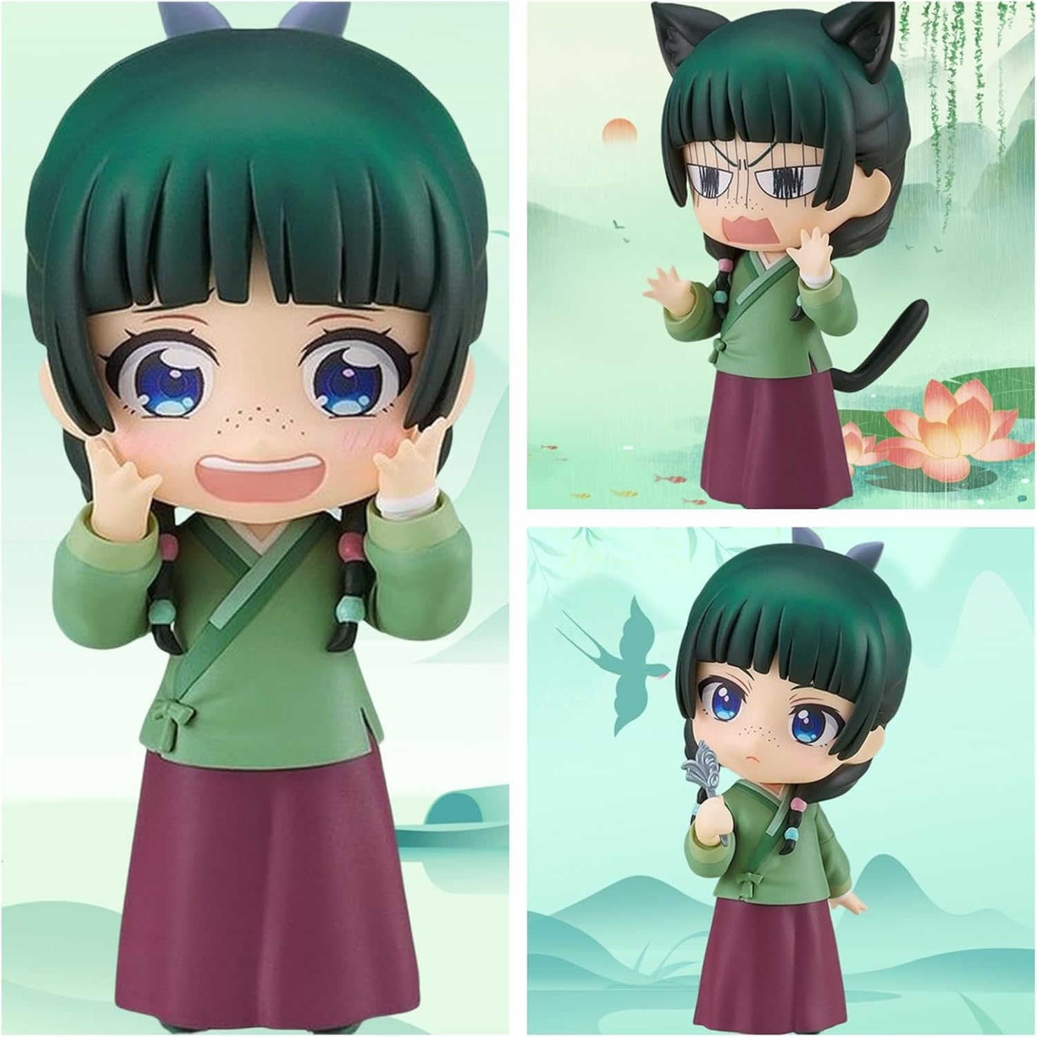 HESHI Single Pharmaceutical Cat Mao Minifigure, Clay Doll, Anime, Surround, Change Your Face, Includes 3 Expressions, DIY Ornament, Figurine, Craft, Unofficial Collection, Birthday Gift, Holiday Gift