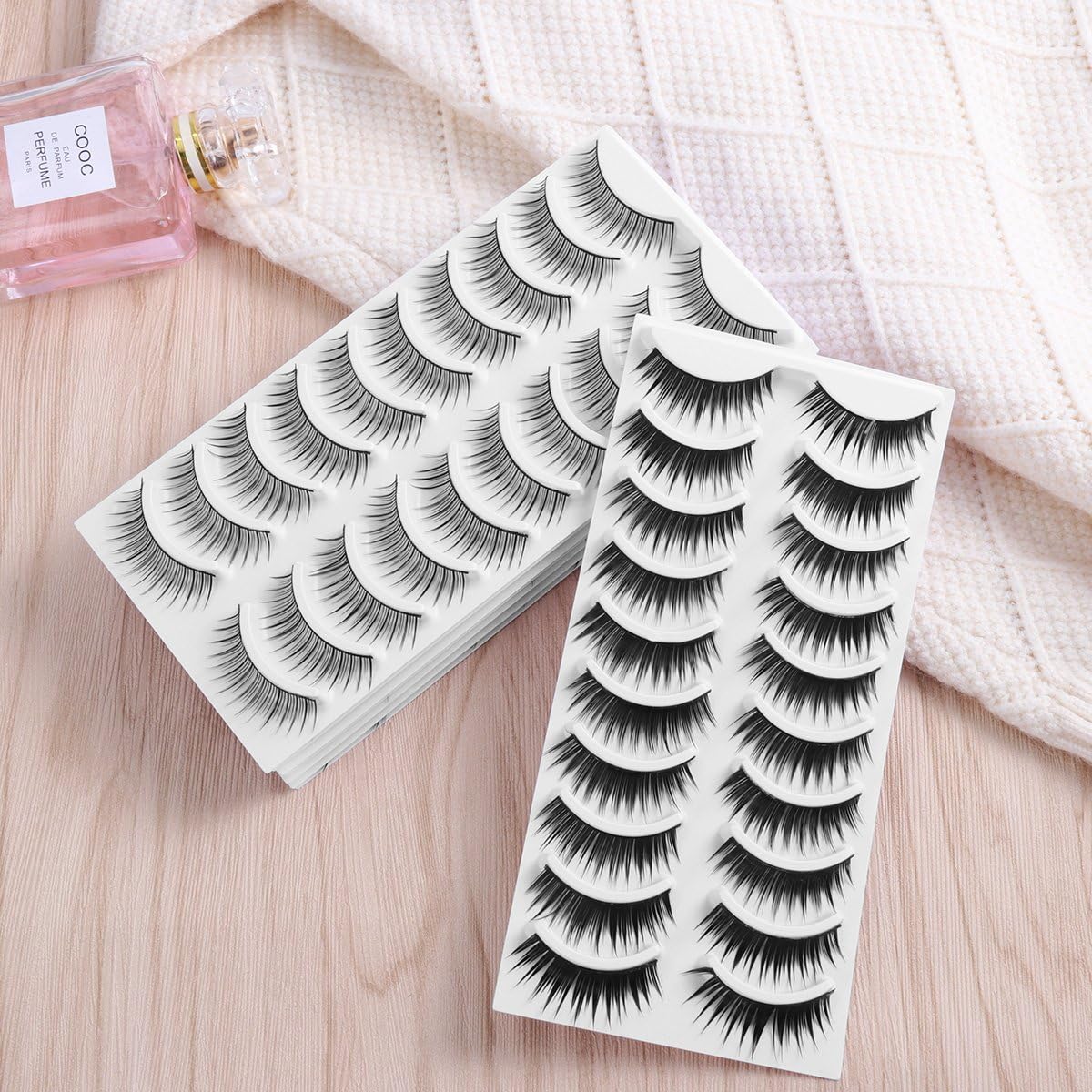 Frcolor 80 Pairs Natural Handmade Eyelash Set Eyelash Extensions Makeup Party 8 Styles