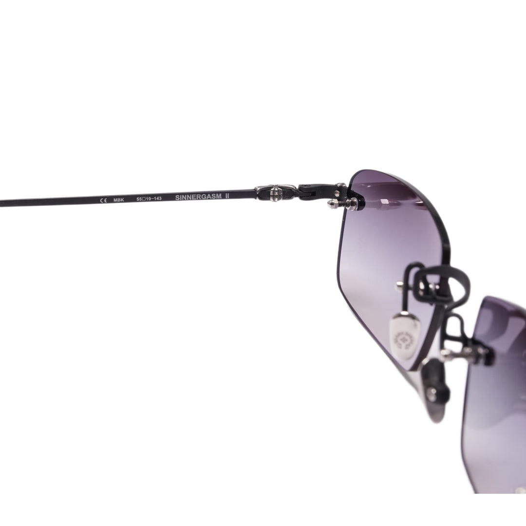 CHROME HEARTS 'SINNERGASM II' BLACK/SILVER SUNGLASSES
