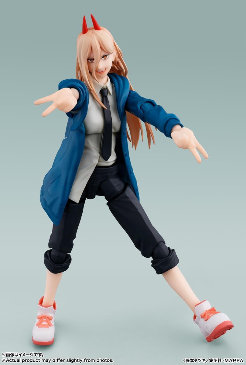 BANDAI SPIRITS S.H. Figuarts Chainsaw Man Power, Approx. 5.7 inches (145 mm), PVC & ABS, Pre-painted Action Figure