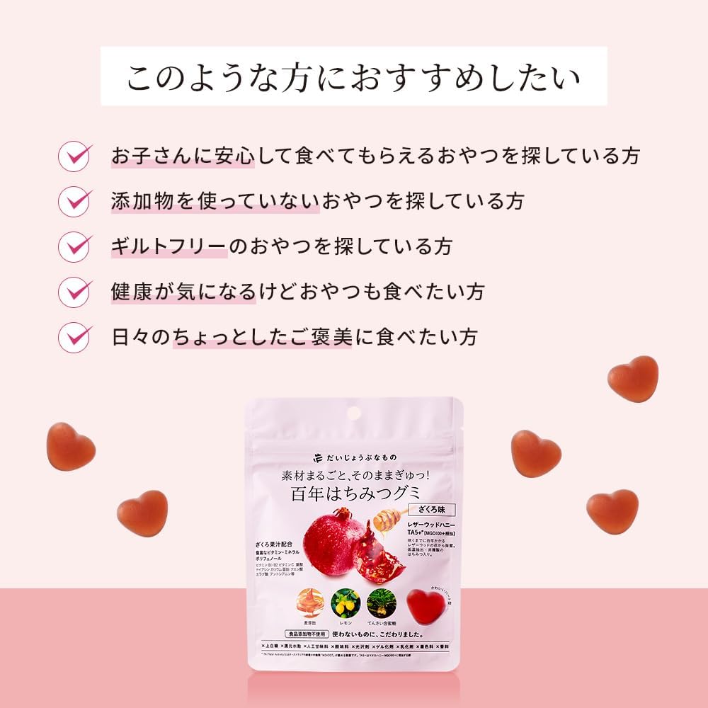 Century Honey Gummy Zakuro Flavor 49g