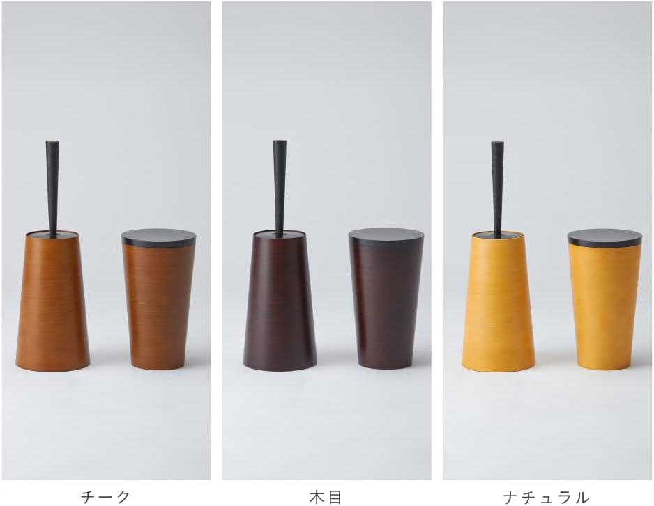 FUJIEI DS-203 DS-203 Dusper Style Toilet Brush, Wood Grain φ4.7 x H14.3 inches (12 x 36.3 cm), Toilet Cleaning Brush, Stylish, Simple, Interior, Stylish, Clean, Compact, Easy to Clean, Washable, Wood