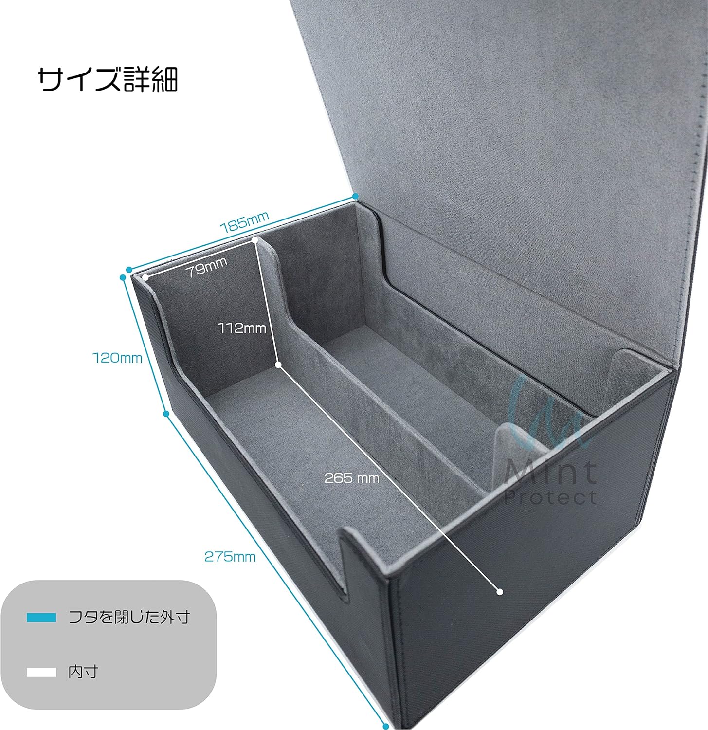 Official Double Storage Box Magnetic Loader Holds up to 72 Cards (Black) Deck Case Large Capacity
