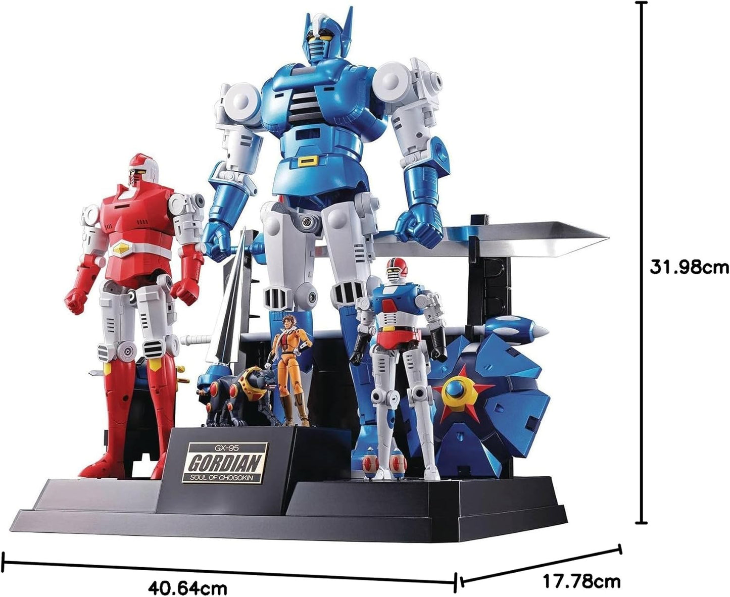 Soul of Chogokin GX-95 BAS61019 Fighter Gordian Approx. 12.6 inches (320 mm), ABS & Die Cast & PVC Pre-Painted Action Figure
