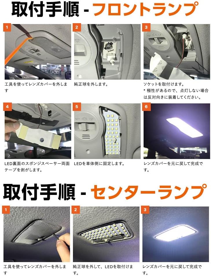 Sphere Light Car LED Room Lamp Set