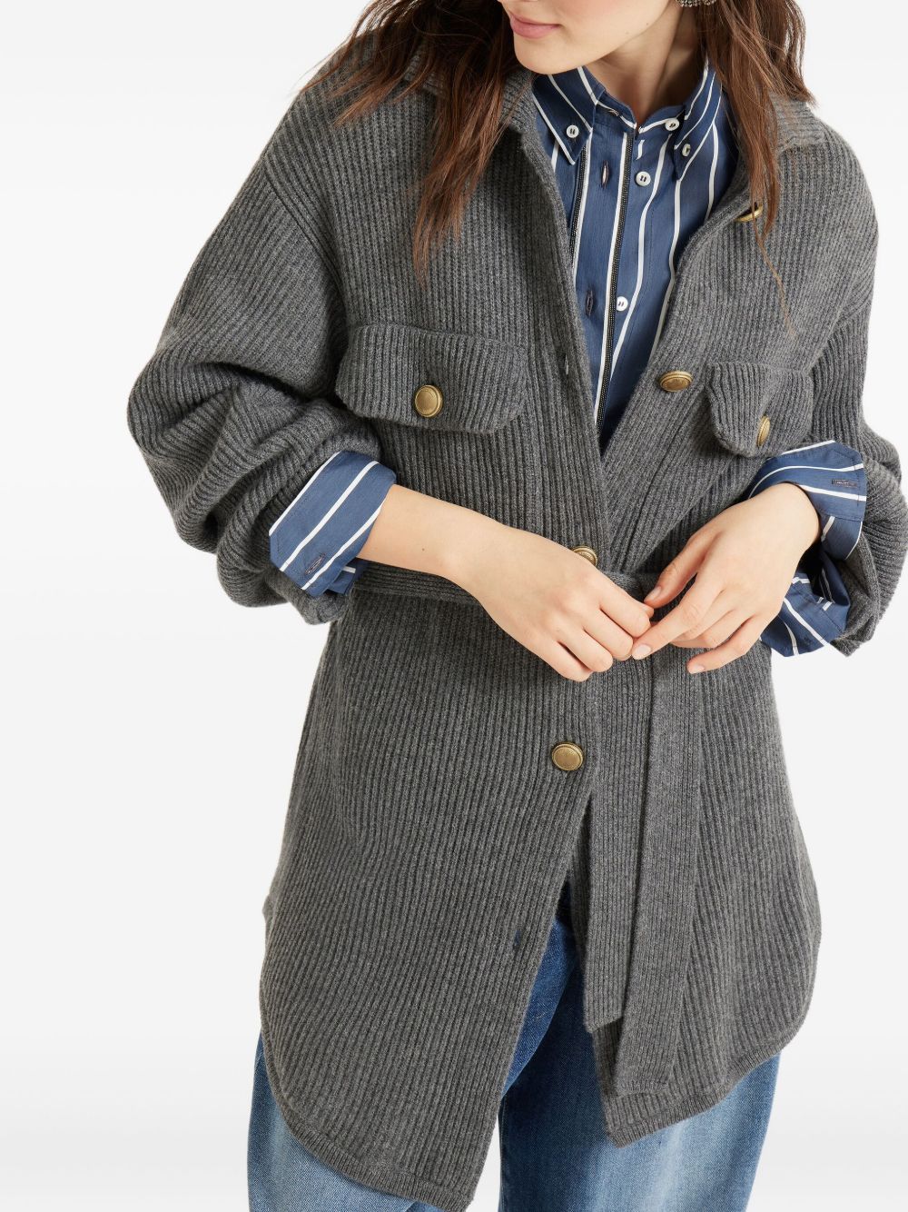 Brunello Cucinelliウールとカシミアカーディガン - Image 6