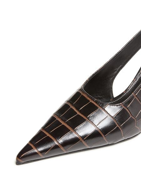 TOTEME Classic croco embossed slingbacks - Image 6
