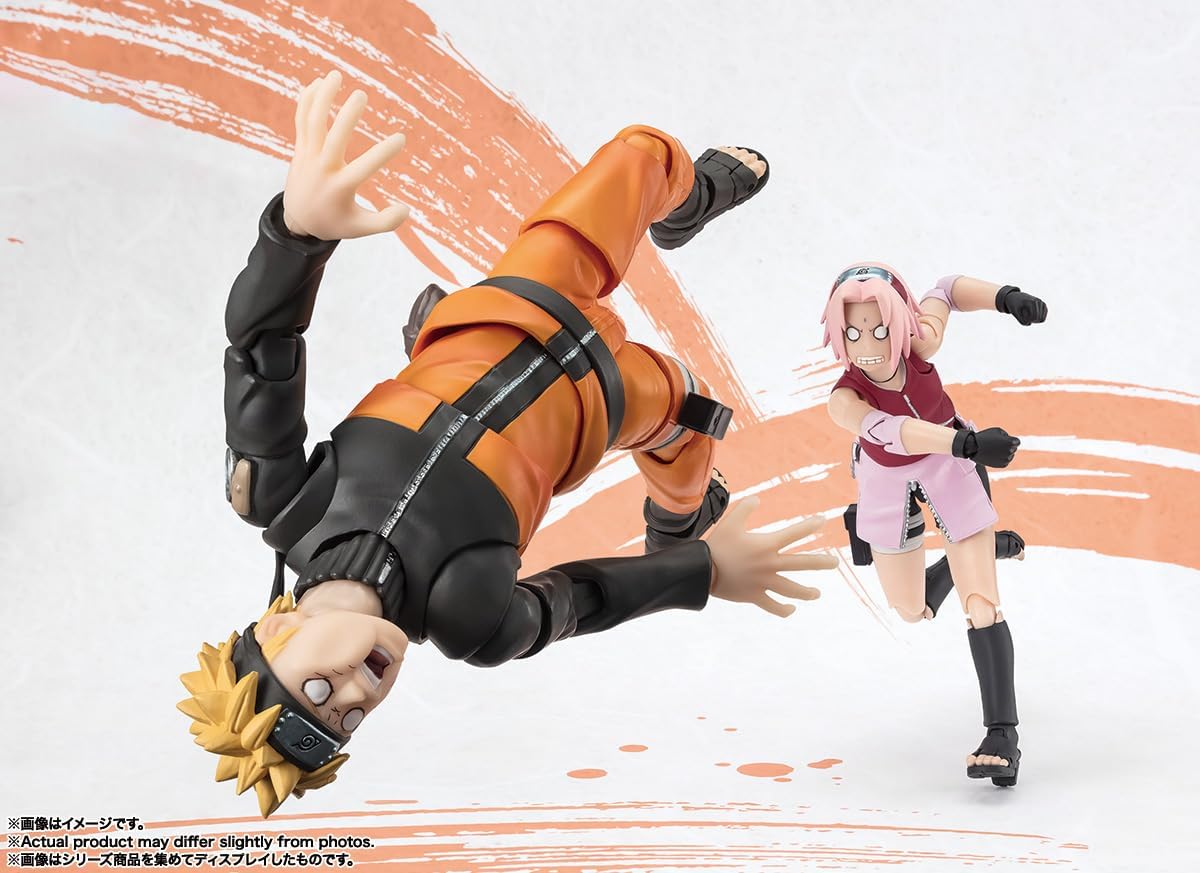 S.H. Figuarts NARUTOP 99 Edition Poseable Sakura Haruno Figure, PVC and ABS, Pre-Painted, 5.3 inches (135 mm)