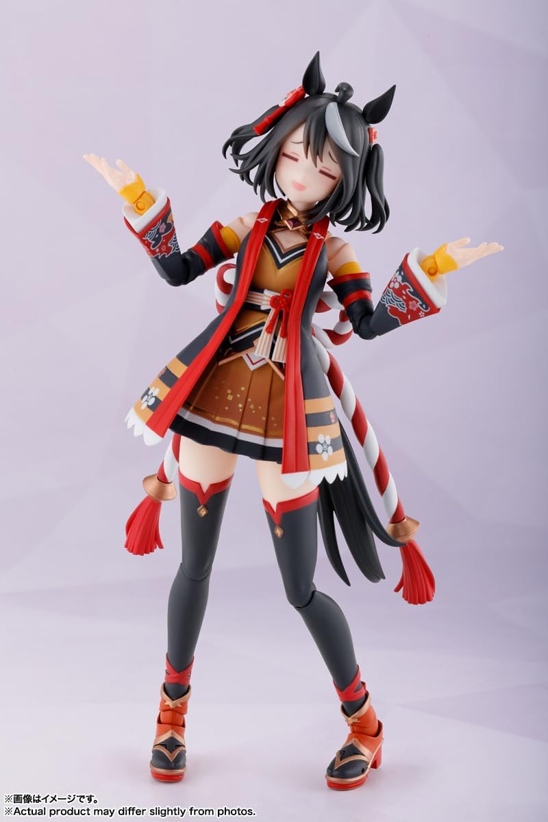 BANDAI SPIRITS S.H. Figuarts Uma Musume Pretty Derby Kitasan Black, Approx. 5.5 inches (140 mm), PVC & ABS, Pre-painted Action Figure