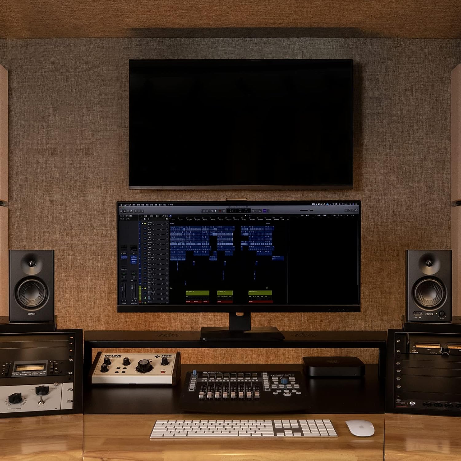 Edifier 【Edifier】 MR4 42W 2.0ch PC Active Near-Field Monitor Speaker | 4-Inch Mid-Bass Unit High Sound Quality | Built-in Amplifier for DTM, Composition, Studio Monitor Use | Wired External | TRS