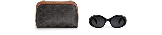 CELINE Clutch with chain in Triomphe canvas and lambskin - Image 6
