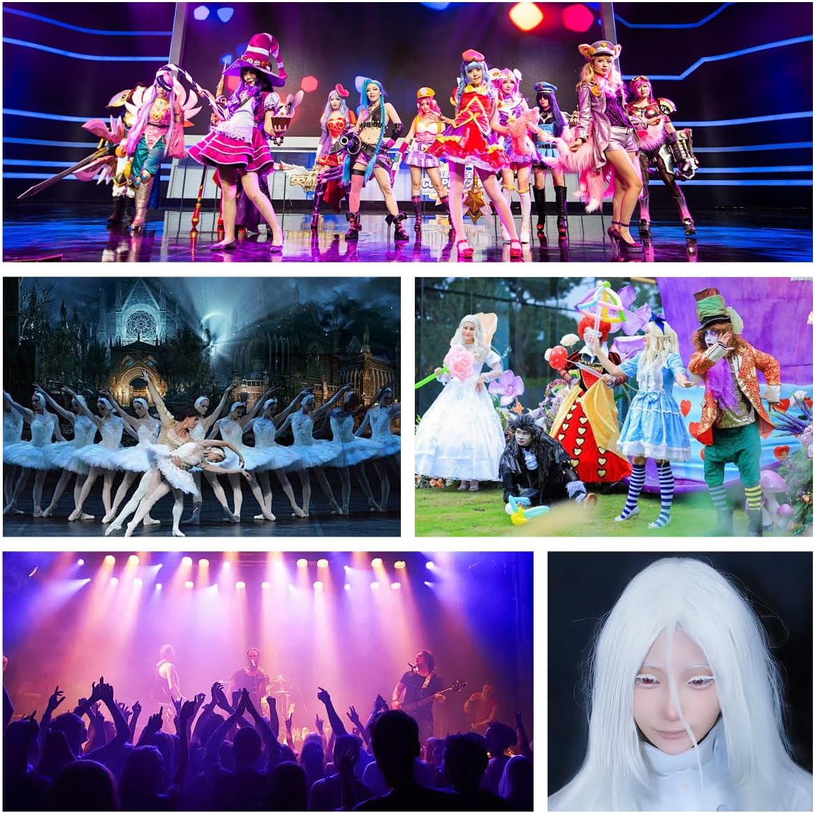 False Eyelashes, Cosplay White False Eyelashes, Natural, Cosplay Eyelashes, 3D, Cartoon Eyelashes, Premium Fiber, Daily Makeup, Reusable, Handmade False Eyelashes, Masquerade Party