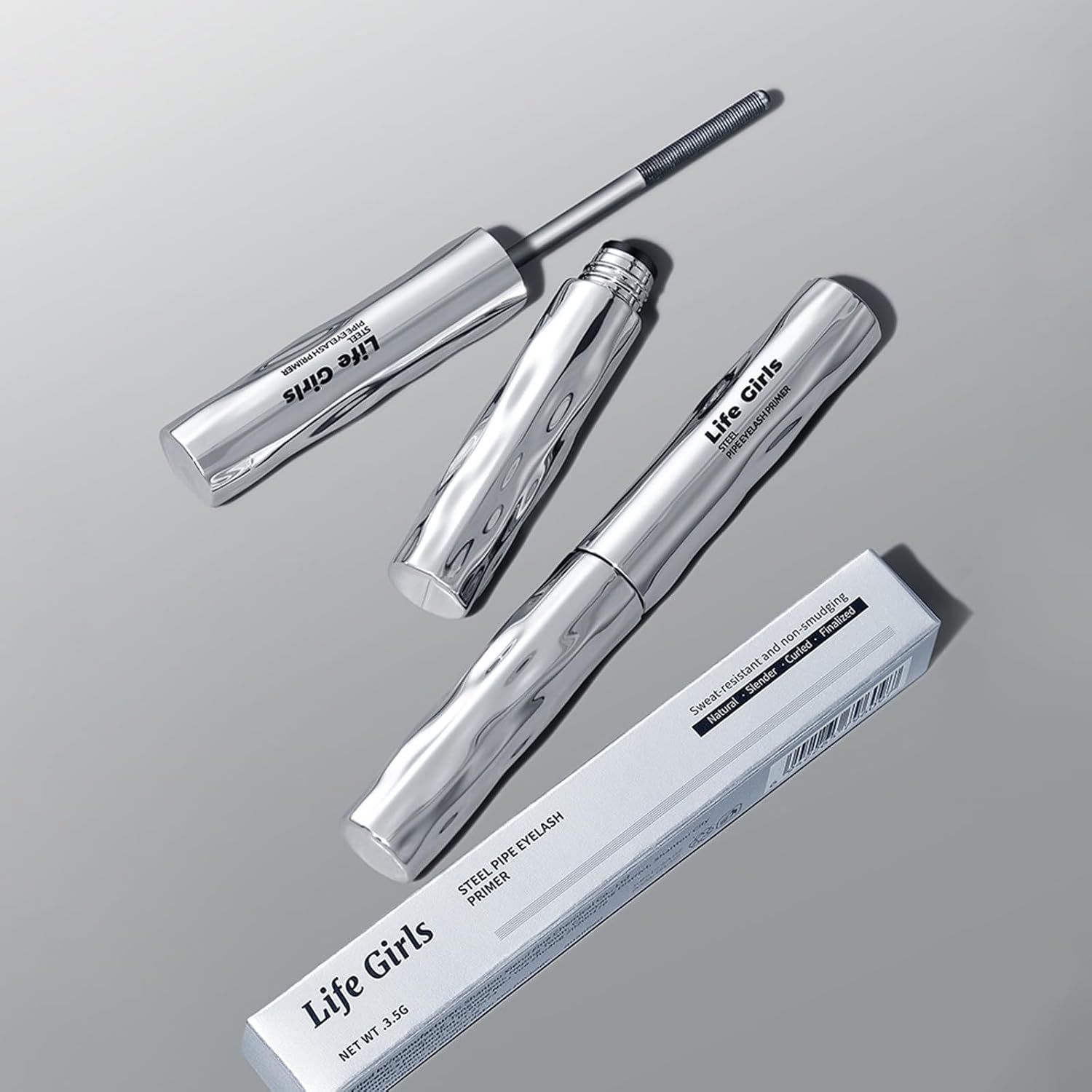 Mascara Foundation Extra Fine Spiral Brush, Curl Keeping Unbreakable Mascara, Washes Off in Hot Water, Curl Keep, Black