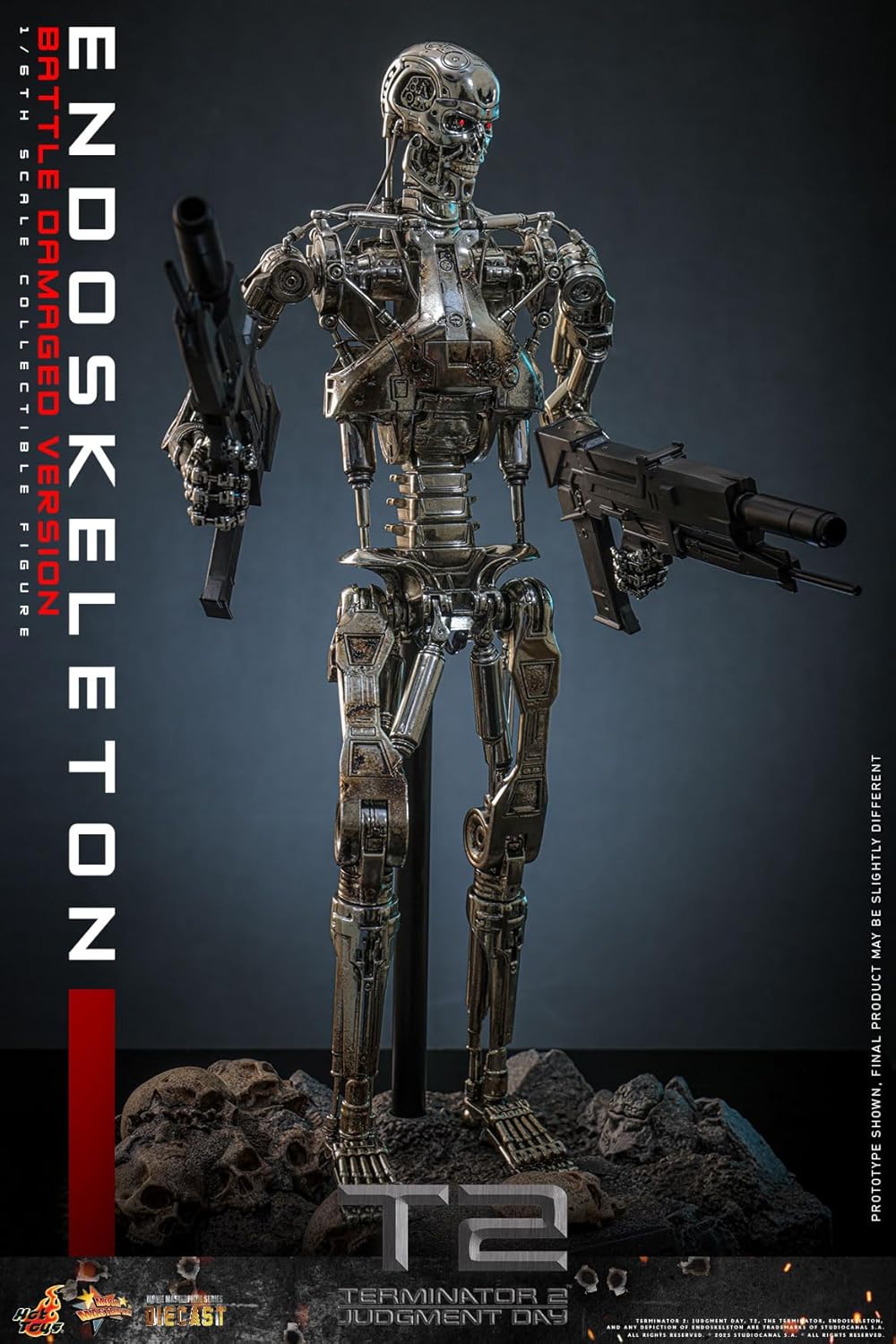 Movie Masterpiece DIECAST Terminator 2 End Skeleton (Battle Damage) 1/6 Scale Figure