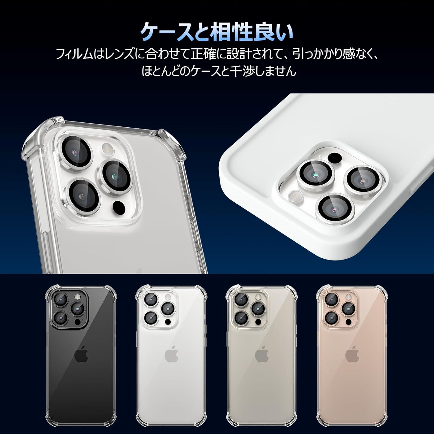 Podick Camera Film for iPhone 16 Pro/16 Pro Max, Camera Cover, 9H Tempered Glass, Aluminum Alloy for iPhone 16 Pro/16Pro Max, Camera Protector, Anti-Scratch, Shockproof, High Transmittance, Black