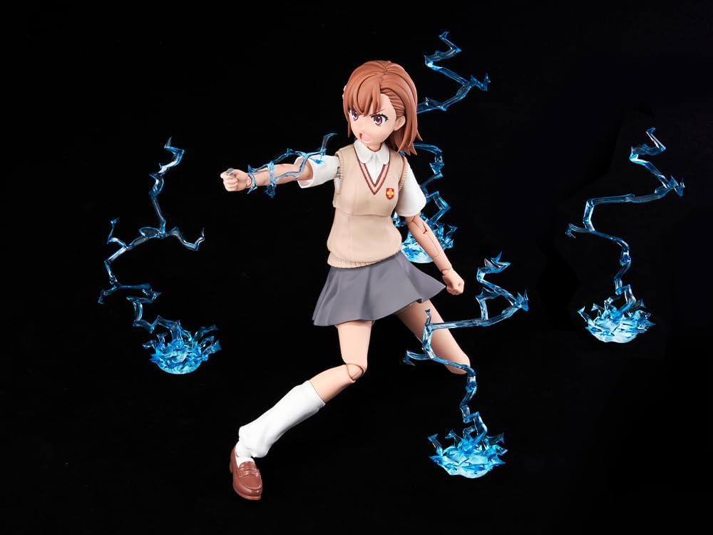 KADOKAWA PLASTIC MODEL SERIES "Toaru Kagaku no Railgun T", Mikoto Misaka, Total Height Approx. 6.4 inches (163 mm), DX Version, Color Coded Plastic Model