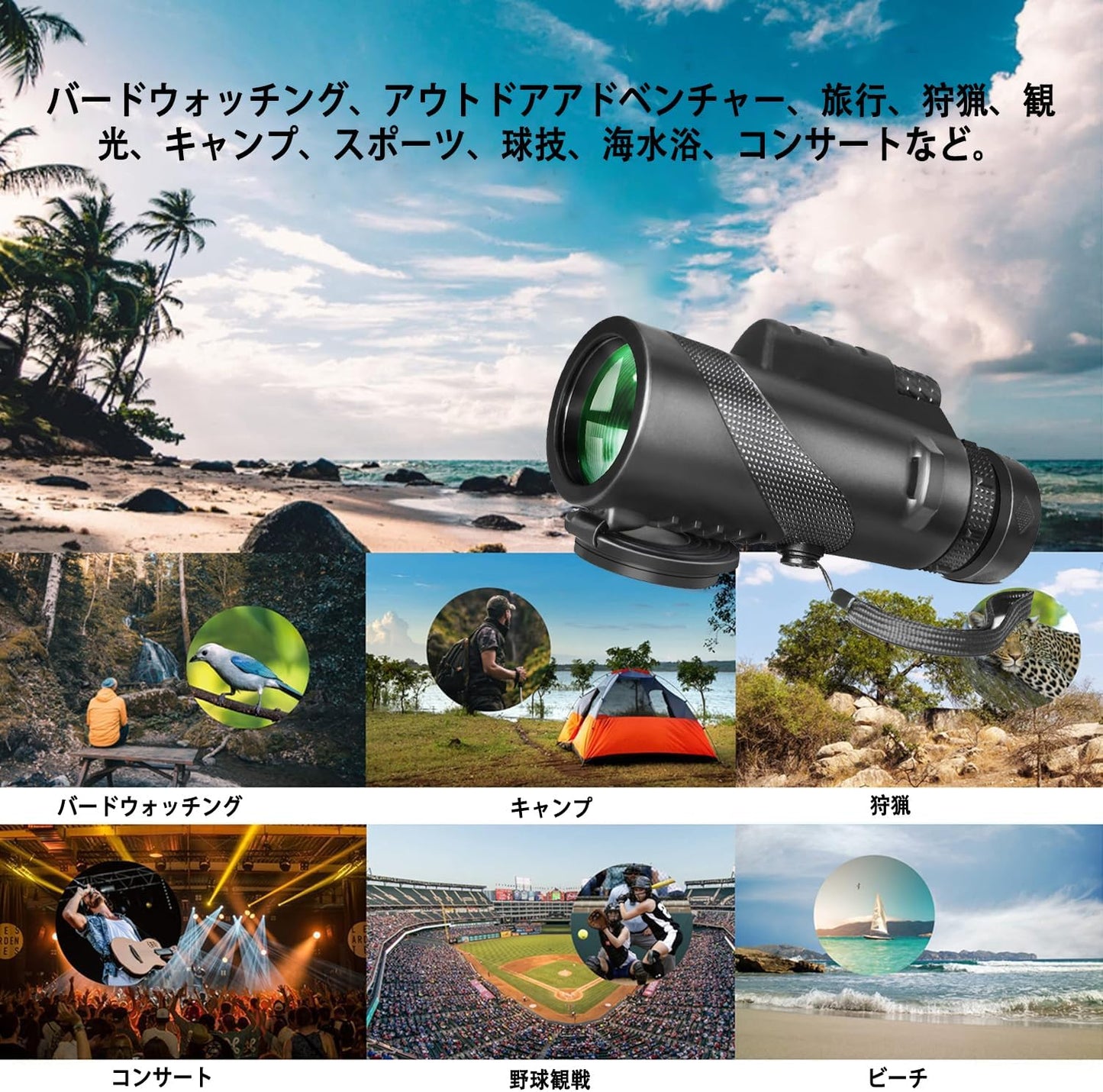 CANNER 80x100 Monocular, High Magnification, Monocular, Smartphone Telephoto Lens, High Magnification, Smartphone Lens, Small, One Hand Operation, Quality Vision, Photo Taking Telescope, Premium Bak4
