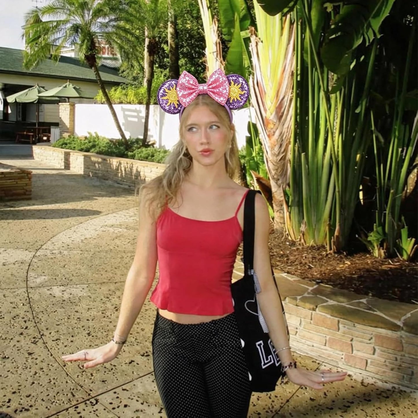 DRESHOW Mouse Ears Bow Sequins Party Decoration Cosplay Costume for Girls and Women
