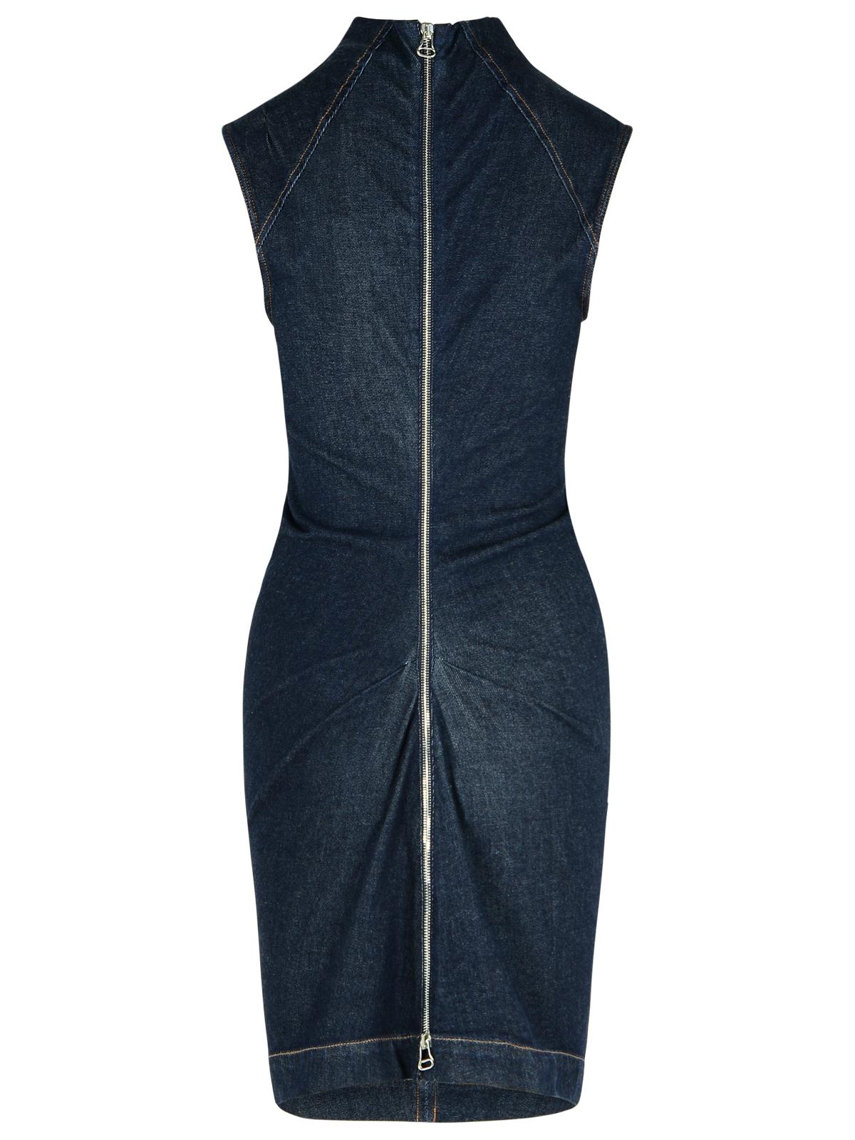 Sportmax SportMax 'Cerea'ダークブルーコットンドレス - Image 7