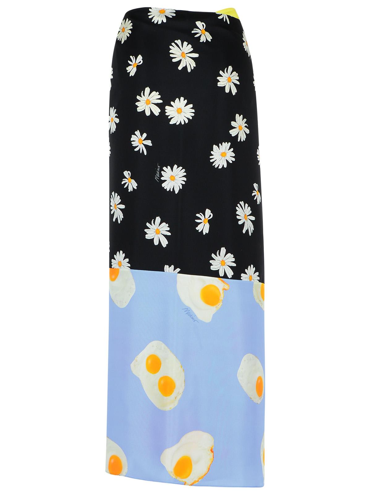 Moschino モスキーノ「パッチワーク」ブラックシルクスカート - Image 7