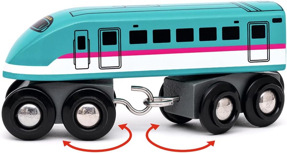 Brio (ブリオ) World Railway Series Shinkansen E5 Hayabusa 36086, Suitable for Ages 3 and Up, [Toy, Toy Vehicle, Wooden Toy, Train, Locomotive, Vehicle, Electric Vehicle, Gift (Birthday/Christmas)]