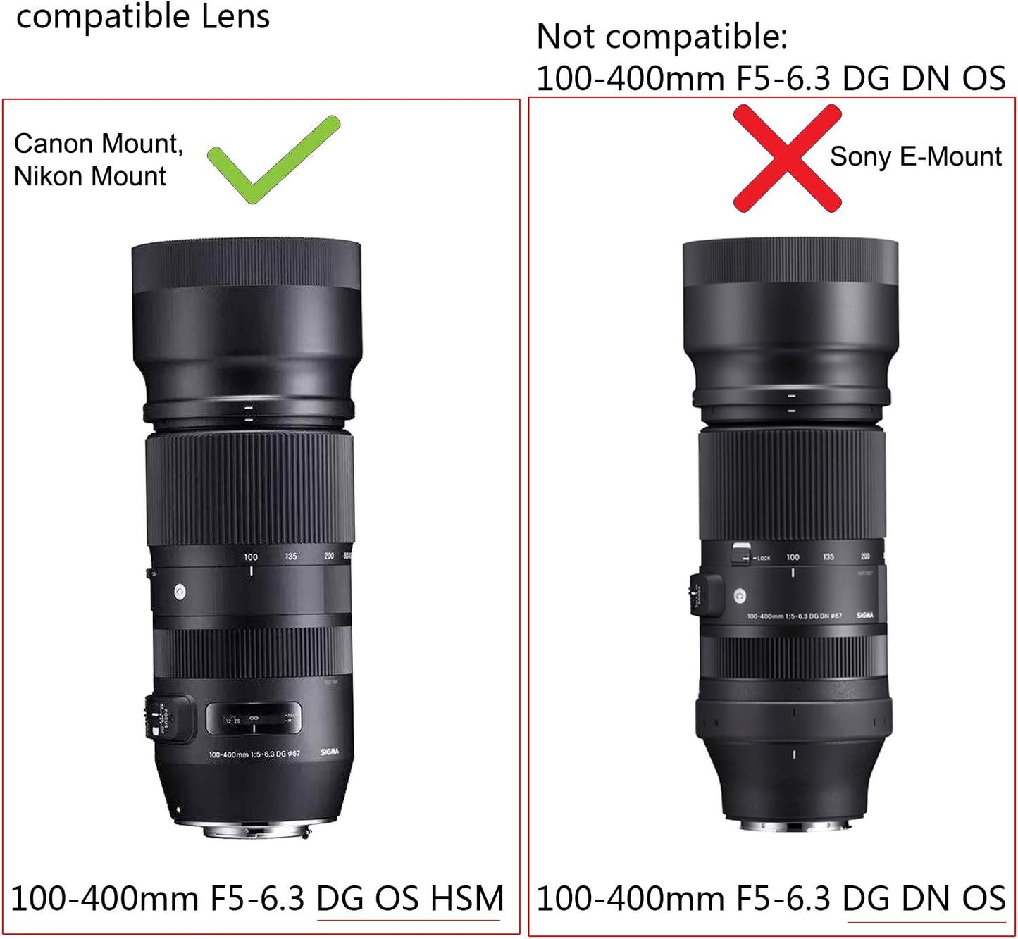 Haoge LMR-SM140 Ring Tripod Socket for Sigma 100-400mm f/5-6.3 DG OS HSM Contemporary Super Telephoto Zoom Lens Compatible with Arca-Swiss Plate Head
