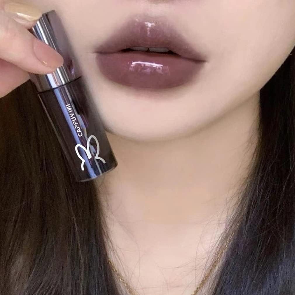 Lip Tint, Mirror Tint, Moisturizing, Glitter, High Color, Long Lasting, Lipstick, Gloss, Moisturizing, Non-Stick Lip Mask, Lip Gloss, Won't Fall Off, Popular, Red Lip, 9 Colors, Chinese Cosmetics