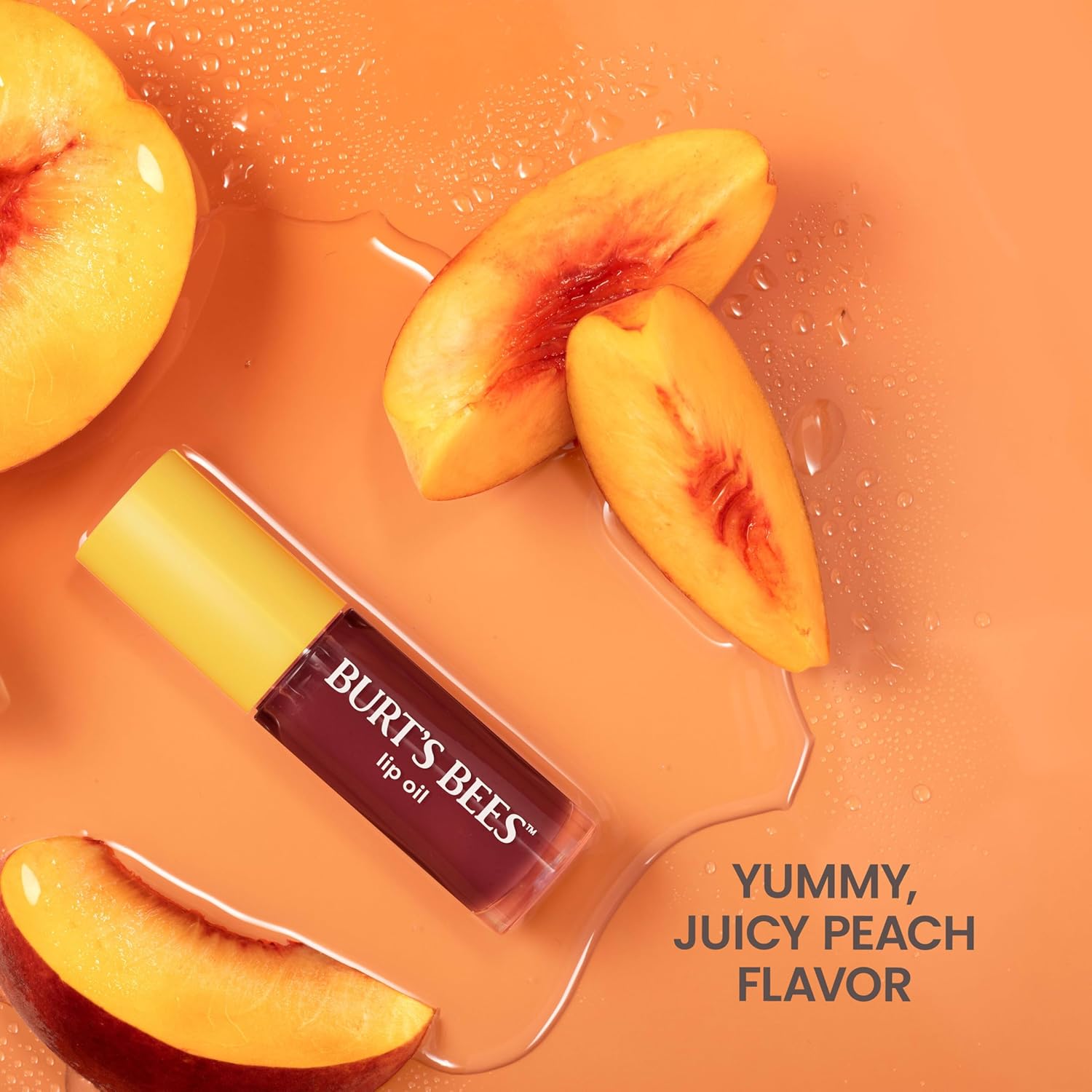 Burt's Bees Aceite Labial Plum Twilight, Hidratación Instantánea, Nutre y Suaviza los Labios, Toque de Color Transparente, Acabado de Alto Brillo, Aceite de Jojoba de Origen Responsable, No Pegajoso