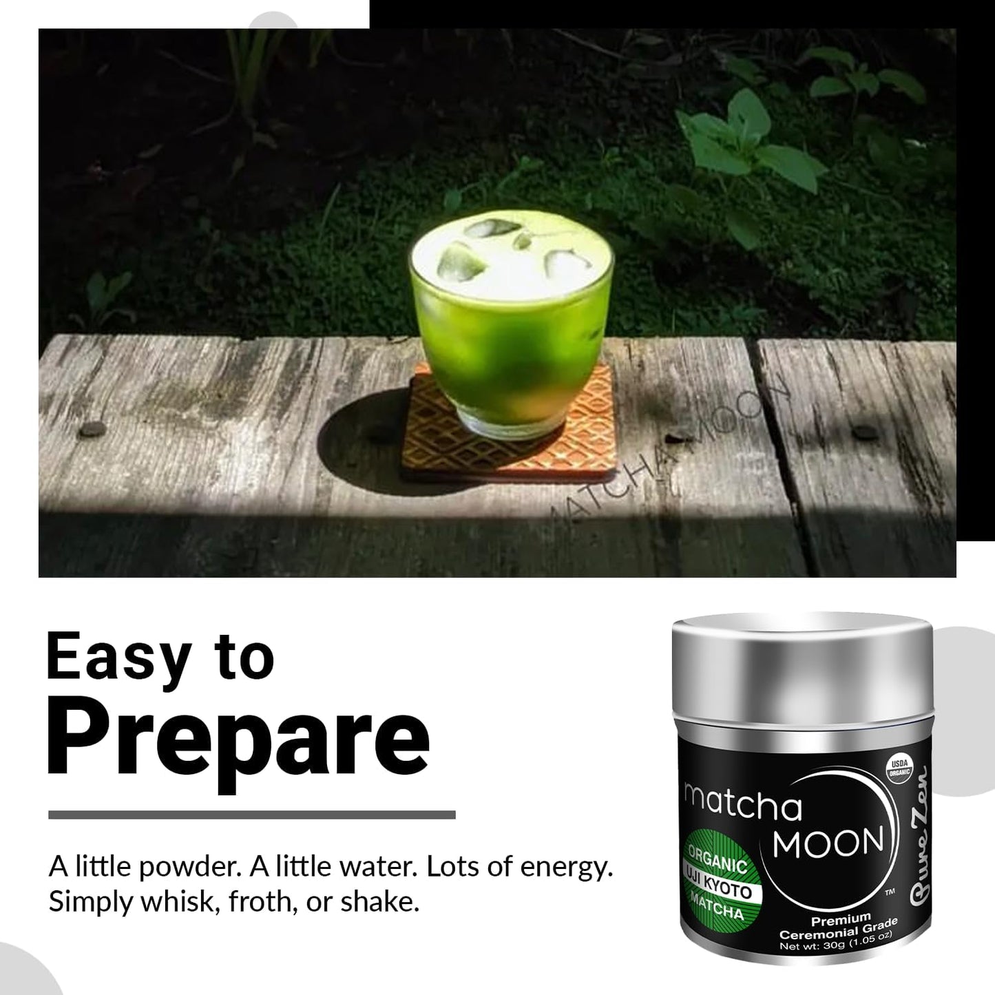 Matcha Moon Kyoto Uji Matcha Organic Organic Cultivation No Pesticides Additive Powder Organic Ceremonial Grade Japanese Matcha 1.1 oz (30 g)