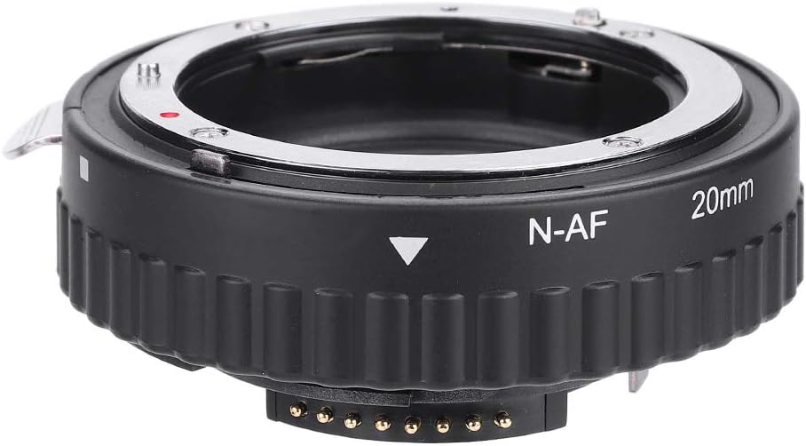 Macro Extension Lens Tube Metal Camera Lens Ring Auto Focus 12mm+20mm+36mm for Nikon F-Mount for DSLR Camera Durable No Effect for Close Range (MK-N-AF1-B)