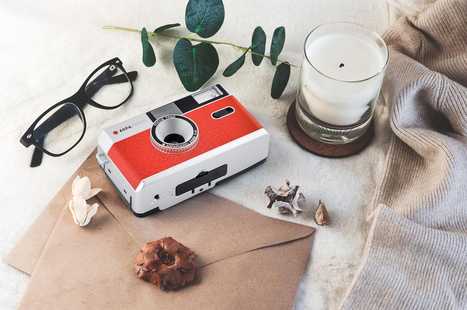 AgfaPhoto Reusable Photo Camera 35mm red