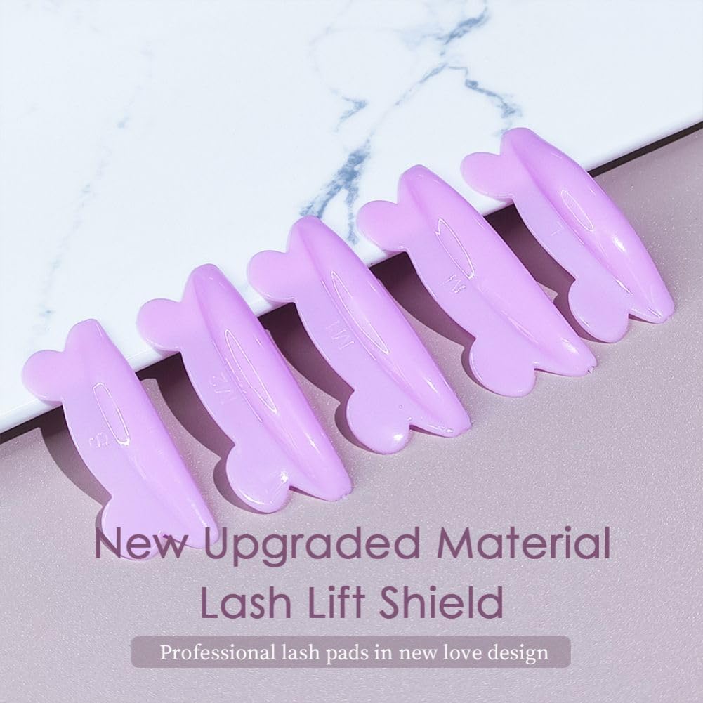 Libeauty Eyelash Perm Pad Cute Mouse Shaped Reusable Eyelash Lift Shield Self Adhesive Super Soft Eyelash Perm Rod 10pcs/5 Sizes Eyelash Perm Tool