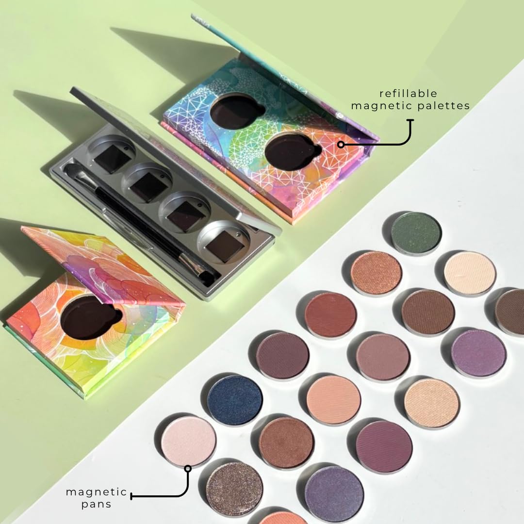 Honeybee Gardens Sombra de Ojos en Polvo Prensado Individual REPUESTO, Cameo, Rosa Pálido Cálido Mate, Larga Duración, Color Mineral Resistente a Pliegues con Botánicos, SIN ESTUCHE NI APLICADOR