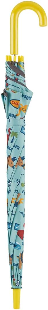 Skater UBSR3-A Children's Parasol, 21.7 inches (55 cm), Dinosaurus, For 9 to 10 years old, Approximately 49.2 to 53.1 inches (125 to 135 cm), Elementary School, One-Touch Jump Type, UV Protection, 8 Ribs, Dinosaurs, Boys, For Both Sun and Rain