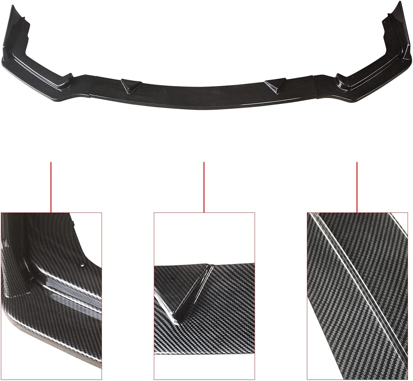 Front Spoiler 2014-2017 Infiniti Q50 Sport/Nissan Skyline V37 Sport Style Front Lip Painted Carbon Look Genuine Parts Custom Aero Parts Car Accessories