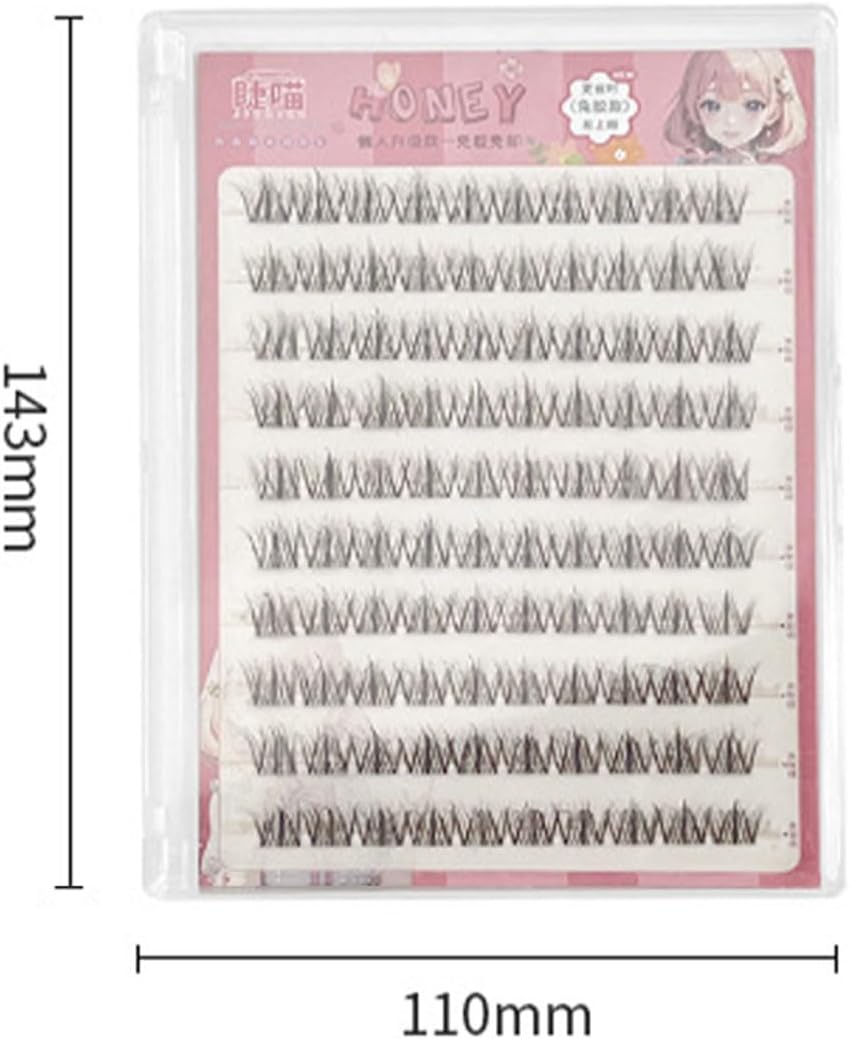 Glueless False Eyelashes (100 Bundles) Reusable Natural 3D Gradient Non-Glued False Eyelashes, Natural, For Parts, 5D Finish, Bundle, Lightweight, Fits Japanese Eyes, Wedding/Daily Use (Brown)