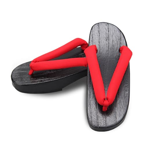 [FANGLI] FL1131 Geta Geta, 2.0 inches (5 cm) Thick Sole, Women's, Non-Painful, Yakitau, Black Stand, Plain Thong, Yukata, Geta Clogs, Women's, Stylish Clogs, Japanese Clothes, Accessories, Fireworks
