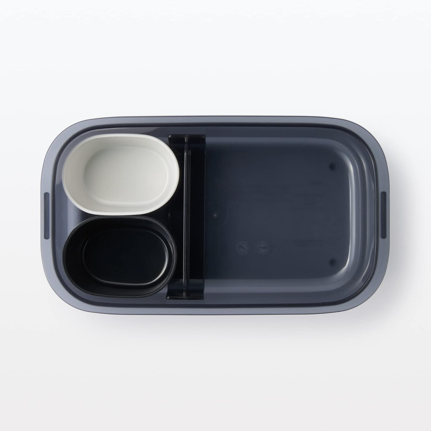 Mu-in Ryohin Easy-to-Wash Bento Box, Black, 500mL, 82994292