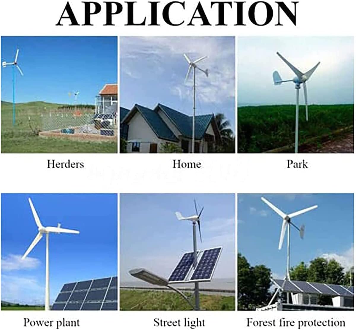 風力タービン、風力タービン発電機キット5ブレード、船舶用充電コントローラー付き風力発電機キット、12V(12V)