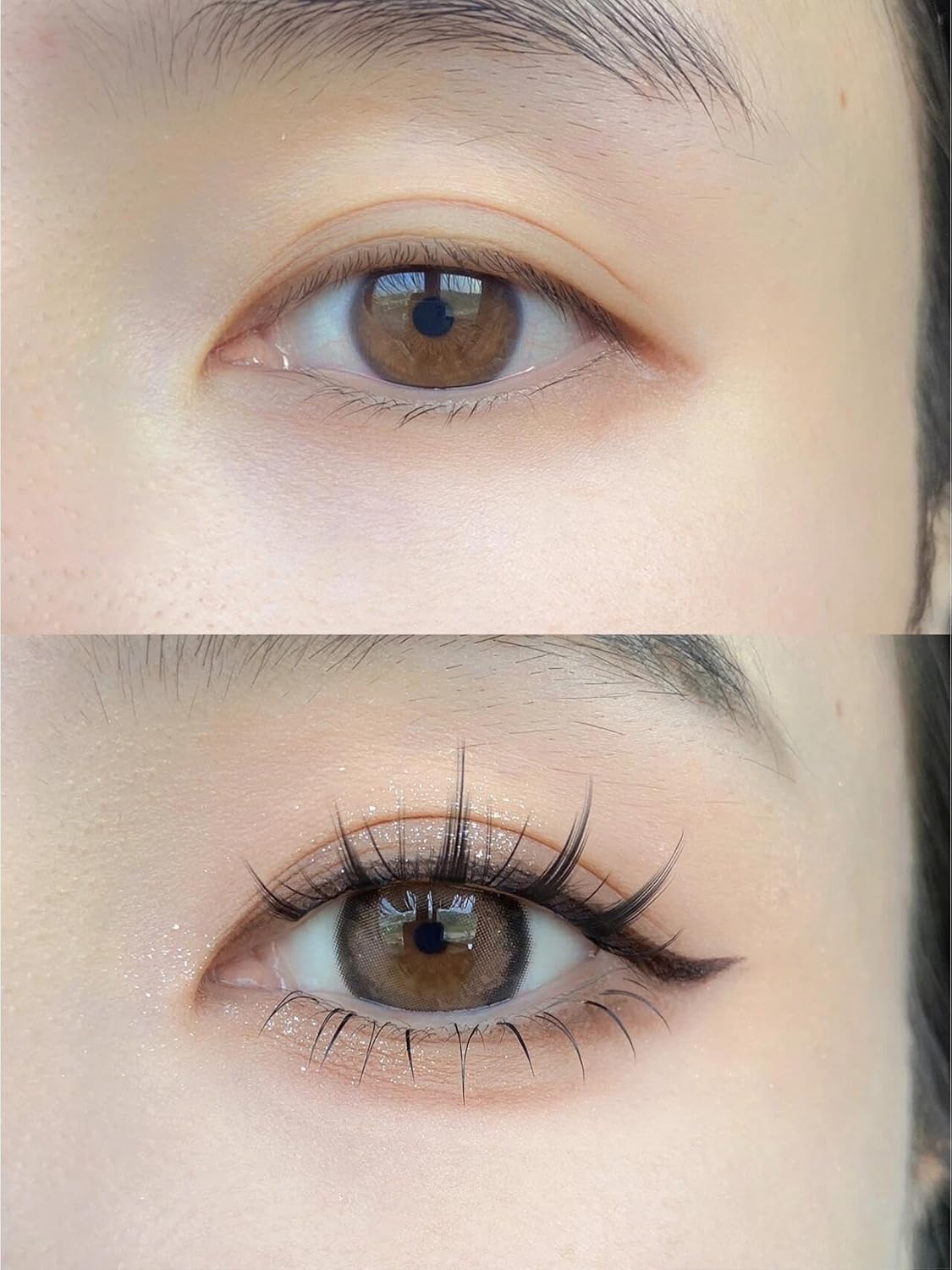 MENGJIESHANGPIN False Eyelash Extensions, Natural Parts, SNS Devil, C Curl, False, Matsueku, Genuine Product, Easy for Beginners, Halloween, Cosplay, Korea (Deep Devil)