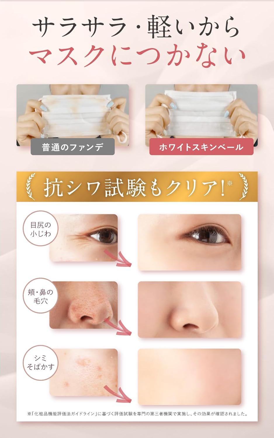 【For Korean-like dewy skin】White Skin Veil Pore Concealer Makeup Base Korean Cosmetics Foundation High Coverage Base Primer Cream Foundation Pore Care Pore Concealer Primer Additive-Free Non-crumbling