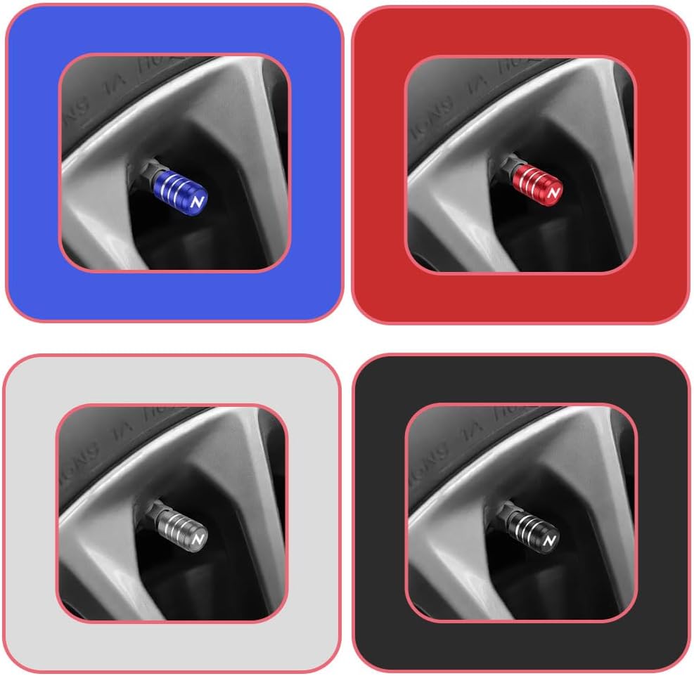 Honda N Series Dedicated Design, Fits Many N-BOX N-BOX+ N-BOX Custom JF1-JF6 N-WGN JH1-JH4 N-ONE JG1-JG4 N-VAN JJ1 JJ2 Aluminum Valve Cap, Tire Valve, Air Valve Cap, Premium Alloy,