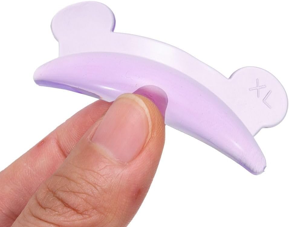 4 Pairs Purple Eyelash Extensions Silicone Pads Bear Shape Lash Lift Perm Pad 3D Eyelash Curler Accessories Makeup Beauty Tools