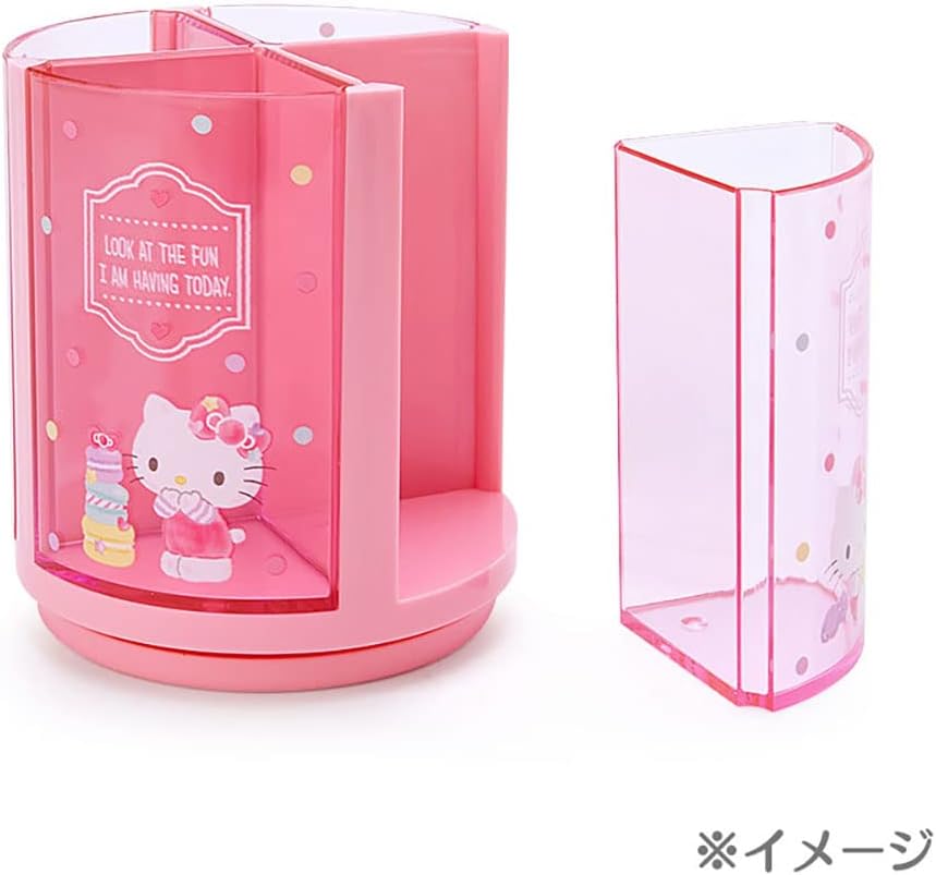 Sanrio 213179 Sanrio Kuromi Pen Stand, Purple, Plastic, Kuromi, 360 Degree Rotation, Pen Stand, Pen Holder, Cosmetics, Makeup Brushes, Tulle, Pet Character