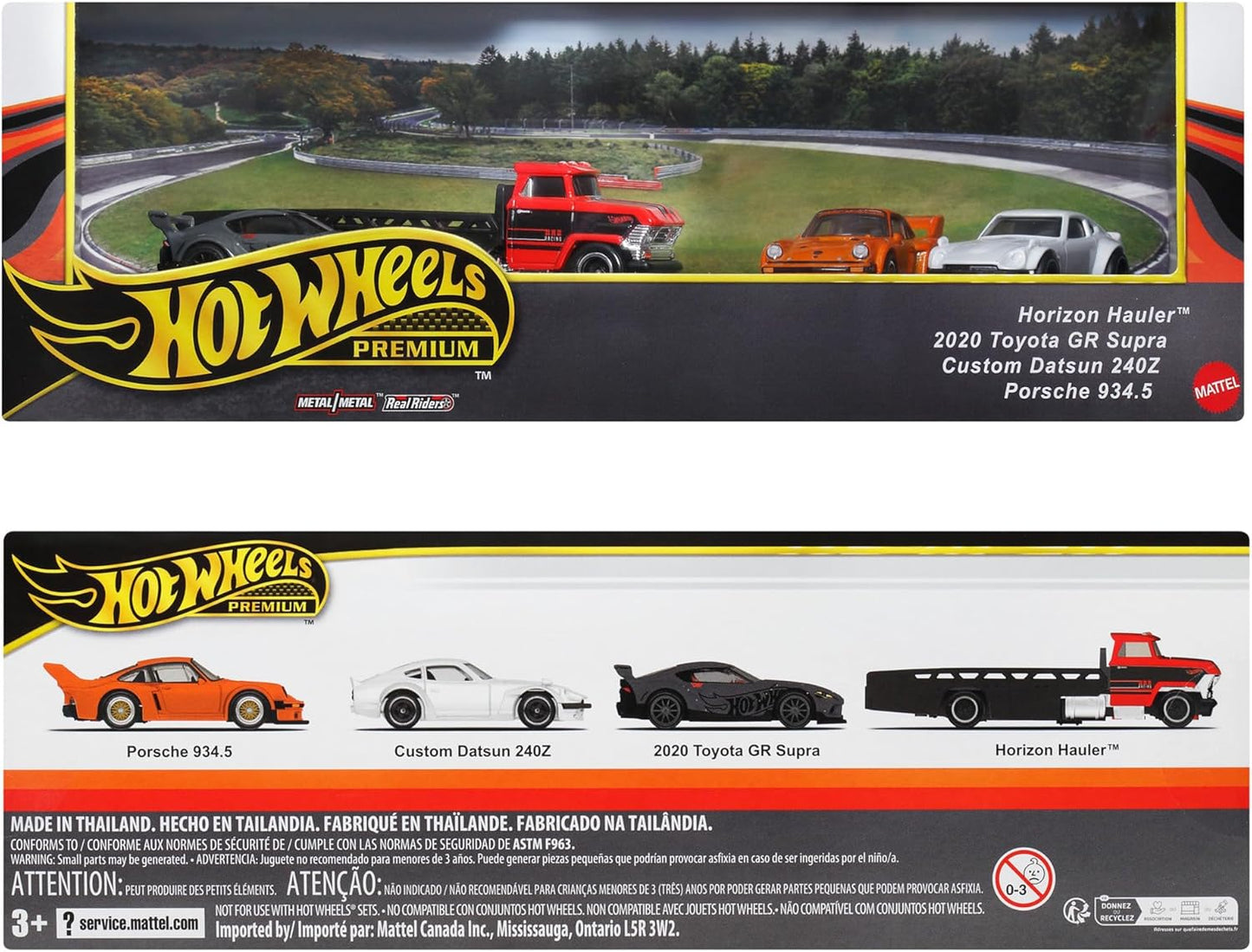 Hot Wheels Premium Collector Set Assortment - Wide Body Set Toy Vehicles, Mini Cars, 4-Pack, Ages 3 and up, Multi 987A-GMH39