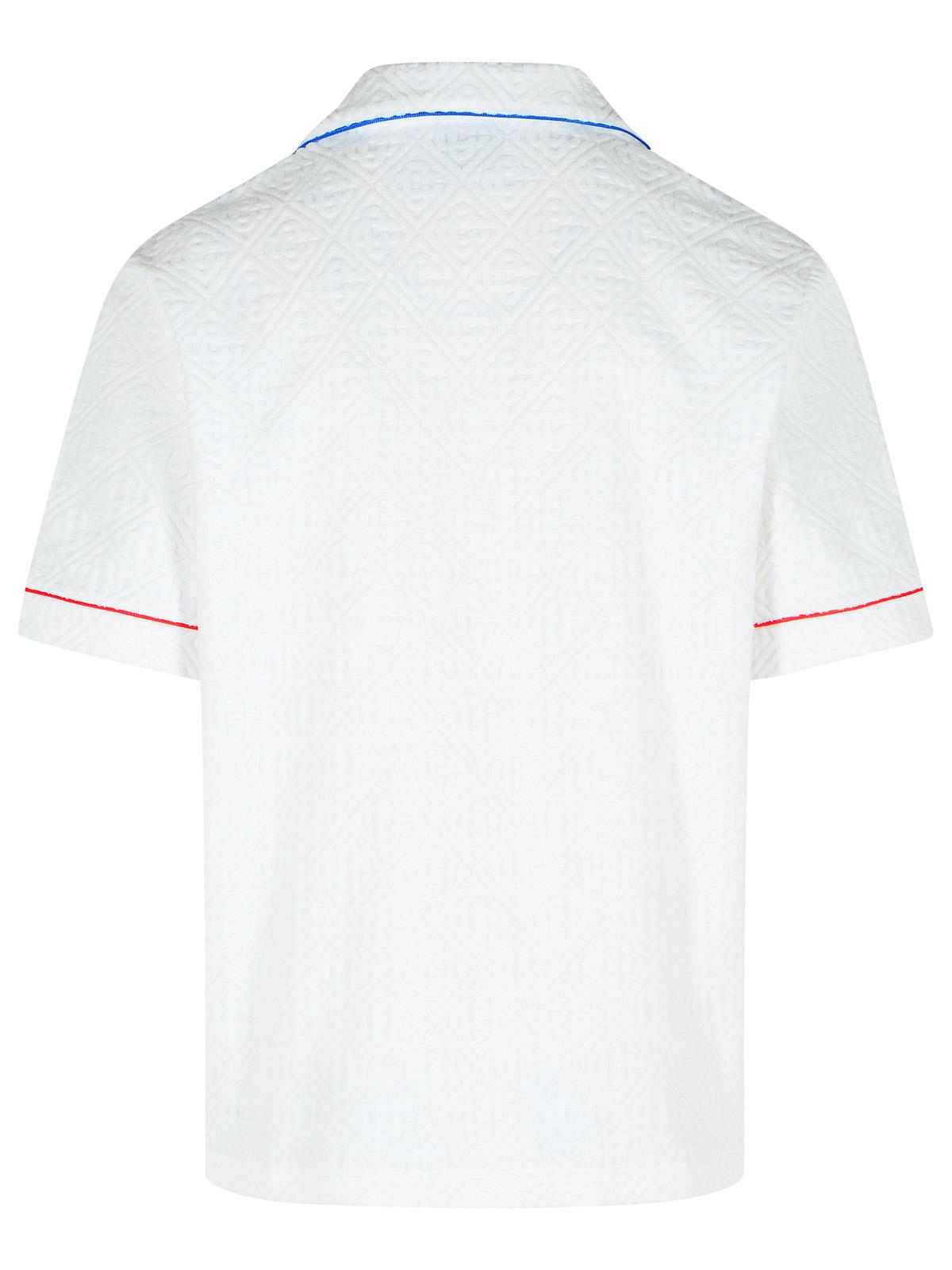 Casablanca カサブランカジャクアードコットンブレンドテリークロスと白いモノグラムのカサブランカ半袖シャツ - Image 7