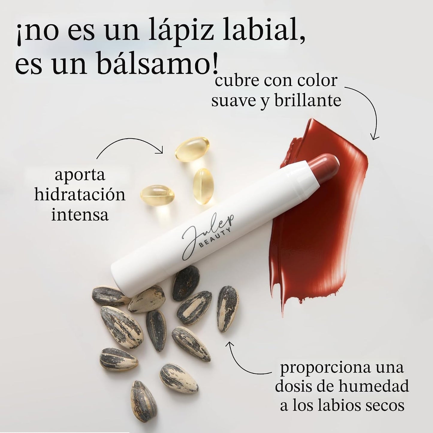 Bálsamo labial Julep, felpa, cobertura completa, crayón de labios